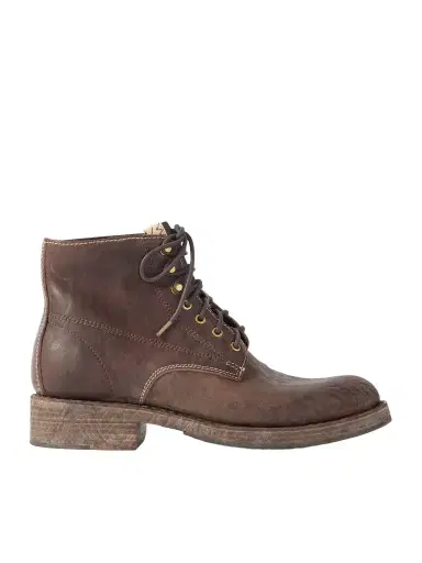 Visvim Virgil Distressed Leather Lace-Up Boots - Men | Thumbnail 1