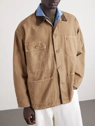 OrSlow Corduroy-Trimmed Cotton-Canvas Jacket - Men | Thumbnail 3