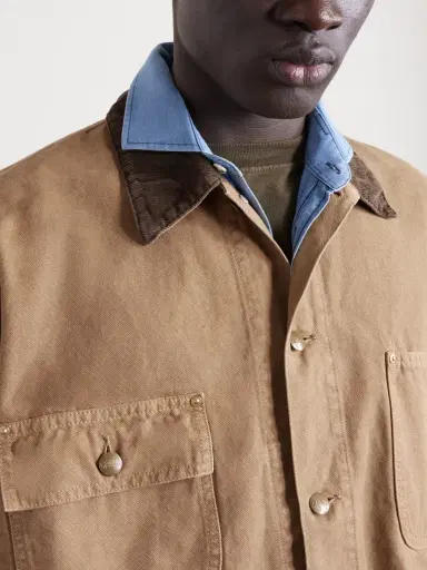 OrSlow Corduroy-Trimmed Cotton-Canvas Jacket - Men | Thumbnail 5