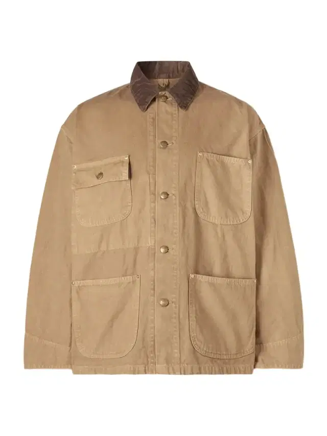 OrSlow Corduroy-Trimmed Cotton-Canvas Jacket - Men