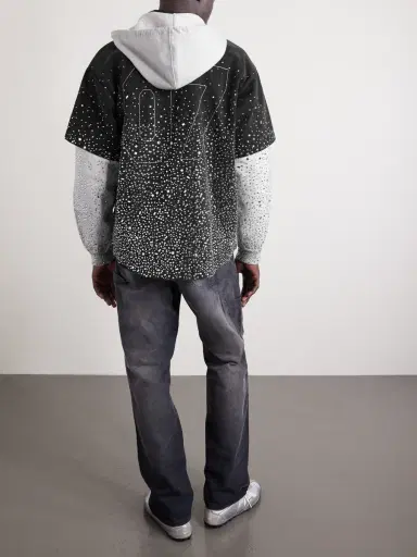 Satoshi Nakamoto Embellished Layered Cotton Hoodie - Men | Thumbnail 4 Satoshi Nakamoto Embellished Layered Cotton Hoodie - Men | Thumbnail 4