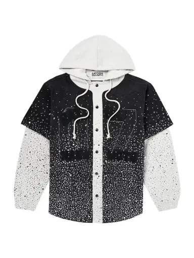 Satoshi Nakamoto Embellished Layered Cotton Hoodie - Men | Thumbnail 1 Satoshi Nakamoto Embellished Layered Cotton Hoodie - Men | Thumbnail 1