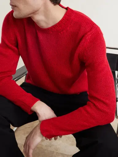 Saman Amel Gio Silk Sweater - Men | Thumbnail 5