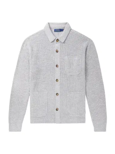 Polo Ralph Lauren Ribbed Cotton Cardigan - Men | Thumbnail 1 Polo Ralph Lauren Ribbed Cotton Cardigan - Men | Thumbnail 1