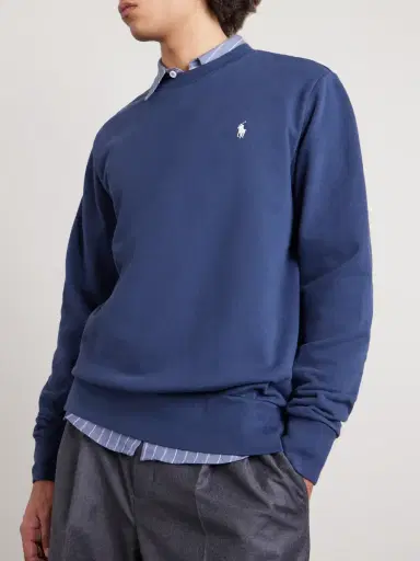 Polo Ralph Lauren Logo-Embroidered Cotton-Jersey Sweatshirt - Men | Thumbnail 3