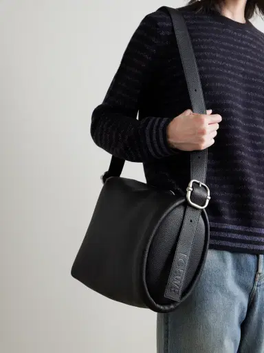 Loewe Loop Medium Logo-Debossed Leather Bucket Bag - Men | Thumbnail 2