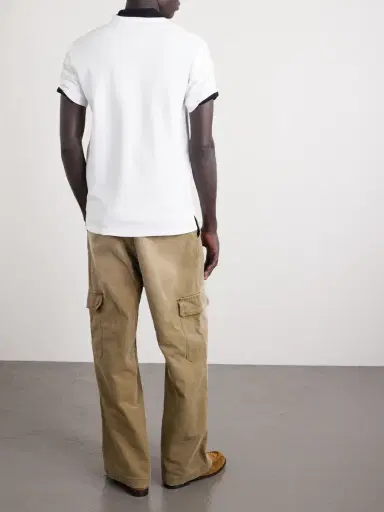 Burberry EKD Logo-Embroidered Cotton-Piqué Polo Shirt - Men | Thumbnail 4
