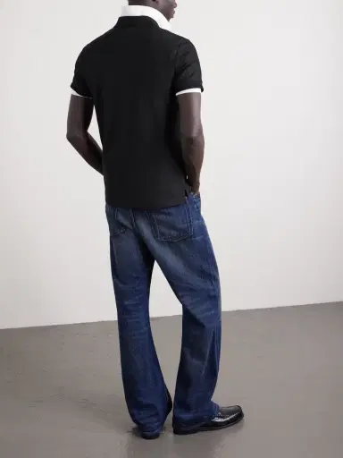 Burberry EKD Logo-Embroidered Cotton-Piqué Polo Shirt - Men | Thumbnail 4