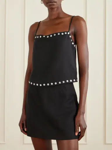 Staud Kirra Button-detailed Linen-blend Tank | Thumbnail 3 Staud Kirra Button-detailed Linen-blend Tank | Thumbnail 3