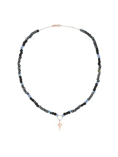 Diane Kordas 14-karat Rose Gold, Bead And Diamond Necklace | Thumbnail 1 Diane Kordas 14-karat Rose Gold, Bead And Diamond Necklace | Thumbnail 1