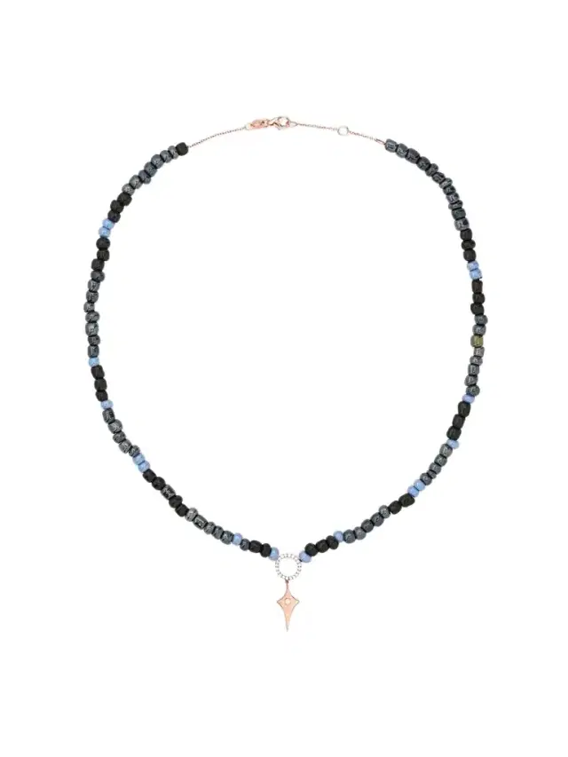 14-karat Rose Gold, Bead And Diamond Necklace