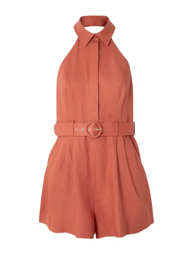 Awaken Belted Linen Playsuit
