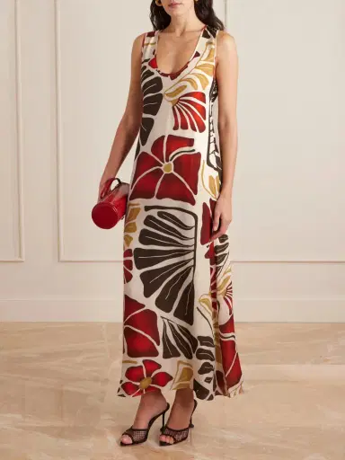 SIR. Julietta Printed Twill Maxi Dress | Thumbnail 2 SIR. Julietta Printed Twill Maxi Dress | Thumbnail 2