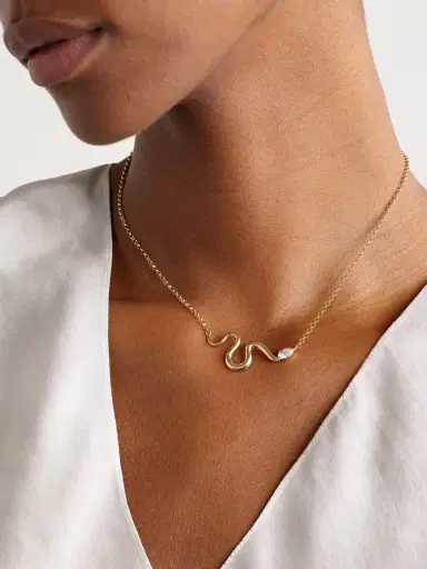 L’Atelier Nawbar Boa 18-karat Gold Diamond Necklace | Thumbnail 2