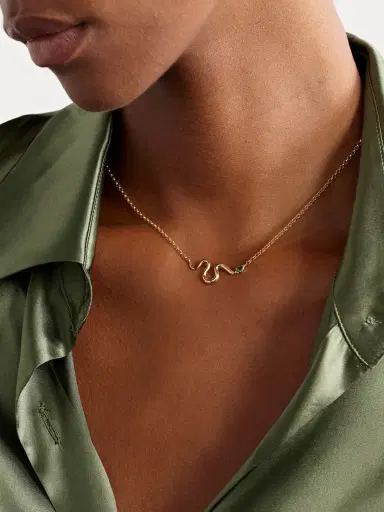 L’Atelier Nawbar Boa 18-karat Gold Emerald Necklace | Thumbnail 2 L’Atelier Nawbar Boa 18-karat Gold Emerald Necklace | Thumbnail 2