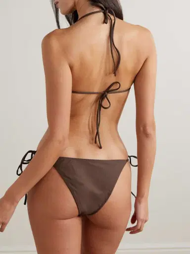 Faithfull Eden Bead-embellished Recycled Bikini Briefs | Thumbnail 3