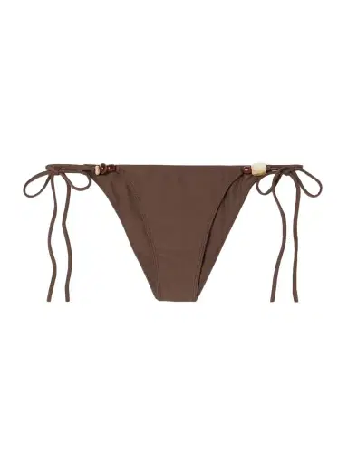 Faithfull Eden Bead-embellished Recycled Bikini Briefs | Thumbnail 1