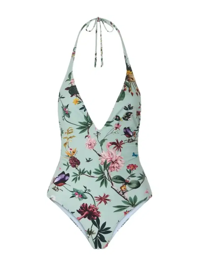 Printed Halterneck Swimsuit