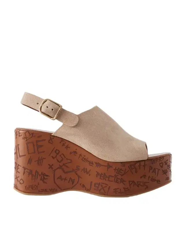 Maxime Suede Platform Wedge Sandals