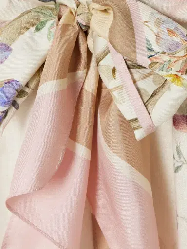 Zimmermann Rebellion Tie-detailed Printed Linen Midi Dress | Thumbnail 4 Zimmermann Rebellion Tie-detailed Printed Linen Midi Dress | Thumbnail 4