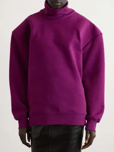 Saint Laurent Cotton-jersey Turtleneck weatshirt | Thumbnail 3