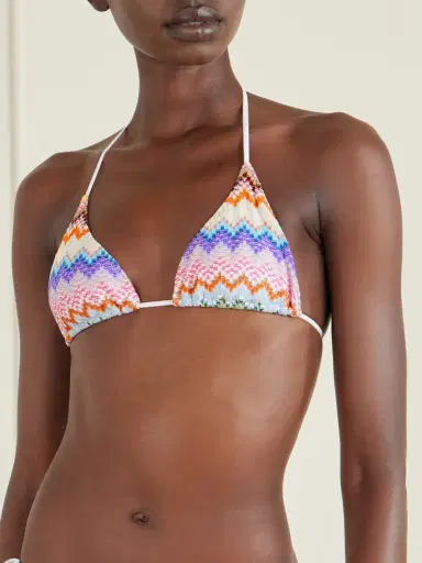 Missoni Mare Striped Metallic Crochet-knit Triangle Bikini | Thumbnail 4 Missoni Mare Striped Metallic Crochet-knit Triangle Bikini | Thumbnail 4