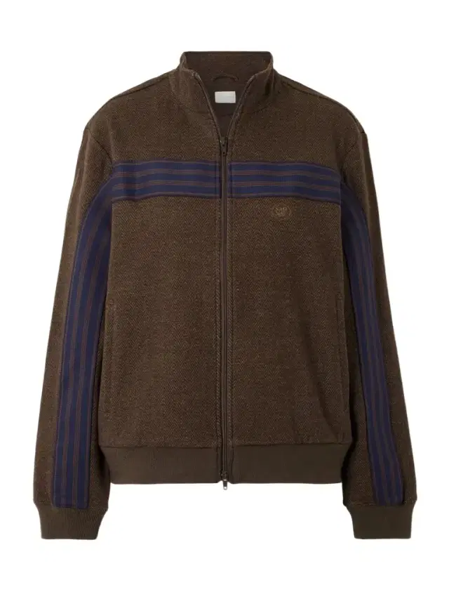 Striped Herringbone Wool And Cotton-blend Track Jacket