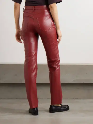 AGOLDE '90s Pinch Waist Long Recycled Leather-blend Straight-leg Pants - 32" | Thumbnail 3 AGOLDE '90s Pinch Waist Long Recycled Leather-blend Straight-leg Pants - 32" | Thumbnail 3