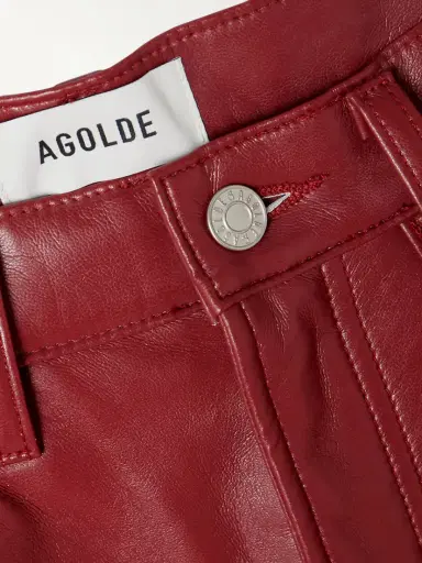 AGOLDE '90s Pinch Waist Long Recycled Leather-blend Straight-leg Pants - 32" | Thumbnail 4 AGOLDE '90s Pinch Waist Long Recycled Leather-blend Straight-leg Pants - 32" | Thumbnail 4