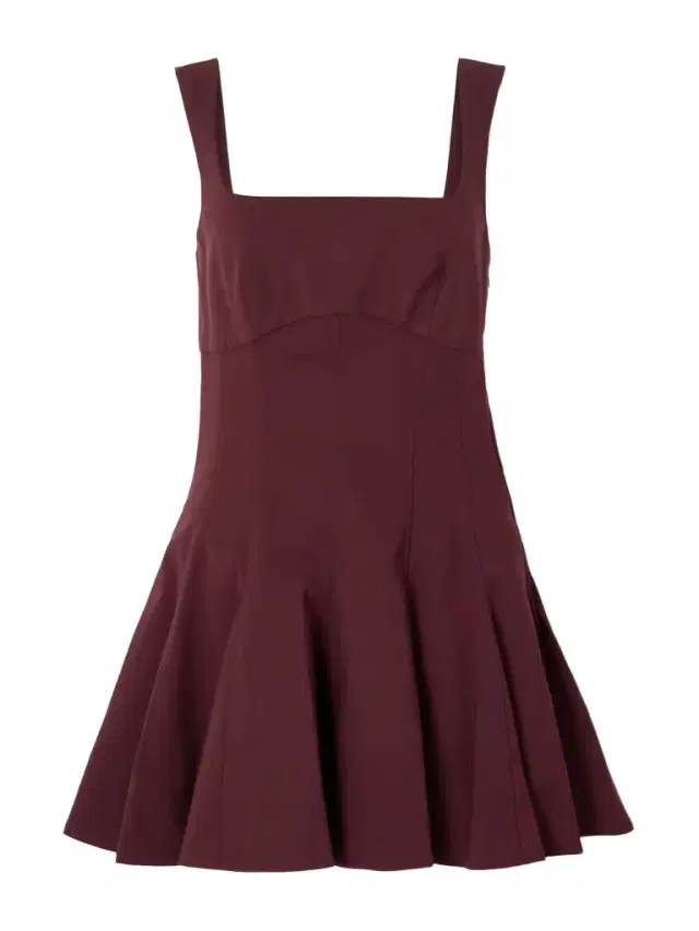 Emslie Paneled Pleated Cotton-blend Mini Dress