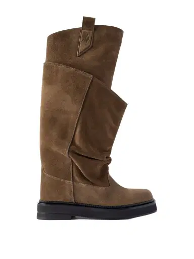 The Attico Passeggiata Layered Suede Knee Boots | Thumbnail 1 The Attico Passeggiata Layered Suede Knee Boots | Thumbnail 1