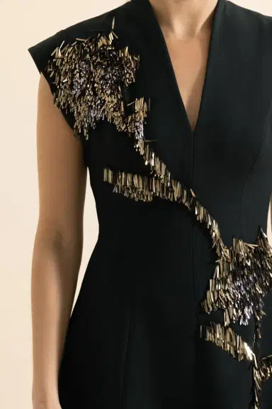 Lela Rose Fishing Lures Embroidered Mini Dress | Thumbnail 4
