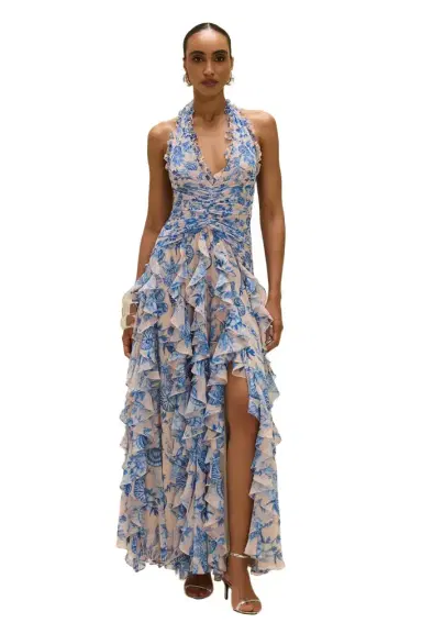 PatBo EDEN ROCK SEASHELL PLUNGE GOWN | Thumbnail 1