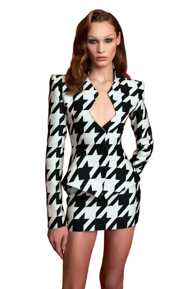 LaQuan Smith Tailored Blazer with Cutout and Peplum Detail