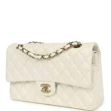 Chanel Chanel Medium Classic Double Flap White Caviar Light Gold Hardware | Thumbnail 5 Chanel Chanel Medium Classic Double Flap White Caviar Light Gold Hardware | Thumbnail 5