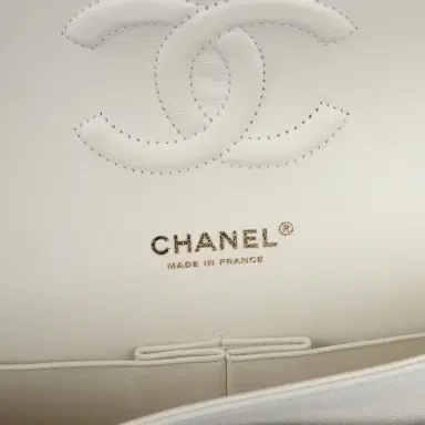Chanel Chanel Medium Classic Double Flap White Caviar Light Gold Hardware | Thumbnail 8 Chanel Chanel Medium Classic Double Flap White Caviar Light Gold Hardware | Thumbnail 8