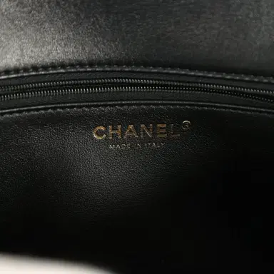 Chanel Chanel Medium Shearling Flap Bag Black Lambskin Brushed Gold Hardware | Thumbnail 8 Chanel Chanel Medium Shearling Flap Bag Black Lambskin Brushed Gold Hardware | Thumbnail 8