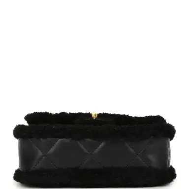 Chanel Chanel Mini Shearling Flap Bag Black Lambskin Brushed Gold Hardware | Thumbnail 6 Chanel Chanel Mini Shearling Flap Bag Black Lambskin Brushed Gold Hardware | Thumbnail 6
