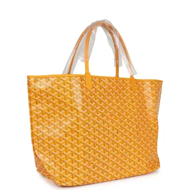 goyard Goyard Goyardine Yellow Saint Louis GM Tote Bag Palladium Hardware | Thumbnail 2