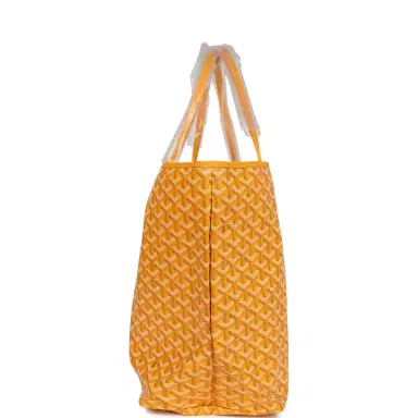 goyard Goyard Goyardine Yellow Saint Louis GM Tote Bag Palladium Hardware | Thumbnail 3