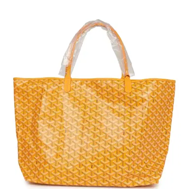 goyard Goyard Goyardine Yellow Saint Louis GM Tote Bag Palladium Hardware | Thumbnail 4
