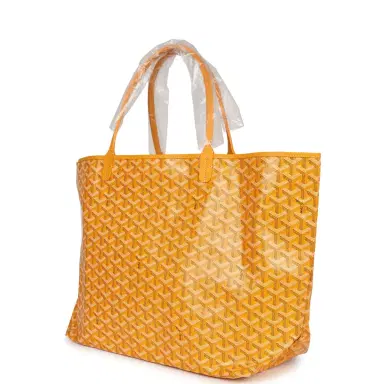 goyard Goyard Goyardine Yellow Saint Louis GM Tote Bag Palladium Hardware | Thumbnail 5