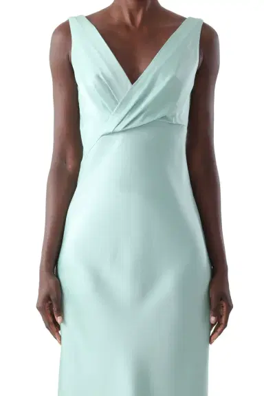 Jason Wu Collection CREPE SATIN DRAPED V-NECK BIAS DRESS | Thumbnail 5 Jason Wu Collection CREPE SATIN DRAPED V-NECK BIAS DRESS | Thumbnail 5