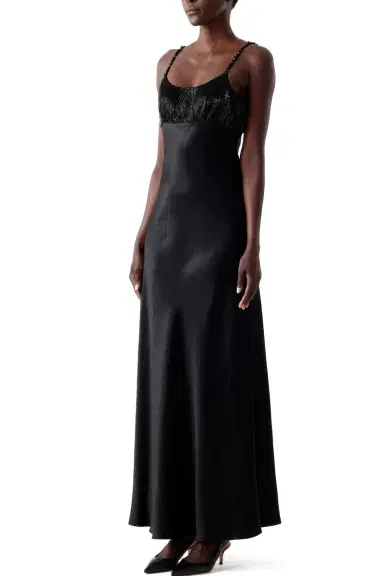 Jason Wu Collection WASHED TWILL BEADED SLIP GOWN | Thumbnail 3 Jason Wu Collection WASHED TWILL BEADED SLIP GOWN | Thumbnail 3