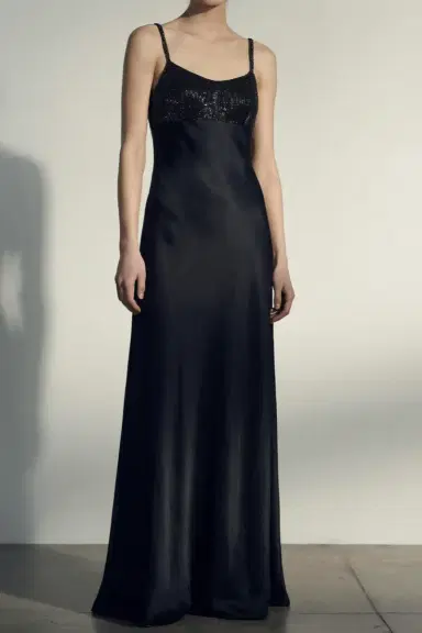 Jason Wu Collection WASHED TWILL BEADED SLIP GOWN | Thumbnail 1 Jason Wu Collection WASHED TWILL BEADED SLIP GOWN | Thumbnail 1