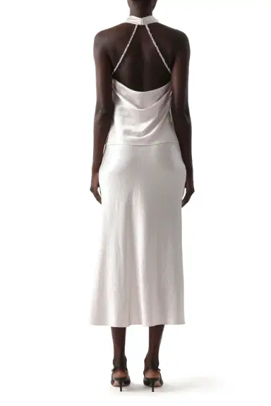 Jason Wu Collection WASHED TWILL BIAS SLIP PENCIL MIDI SKIRT | Thumbnail 4
