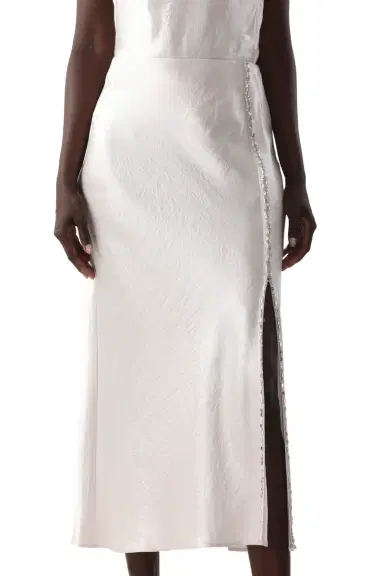 Jason Wu Collection WASHED TWILL BIAS SLIP PENCIL MIDI SKIRT | Thumbnail 5