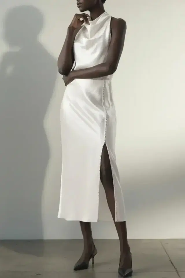 Jason Wu Collection WASHED TWILL BIAS SLIP PENCIL MIDI SKIRT