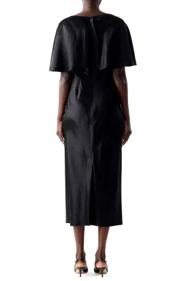 Jason Wu Collection WASHED TWILL CAPE MIDI DRESS | Thumbnail 3 Jason Wu Collection WASHED TWILL CAPE MIDI DRESS | Thumbnail 3