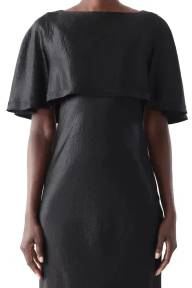 Jason Wu Collection WASHED TWILL CAPE MIDI DRESS | Thumbnail 4 Jason Wu Collection WASHED TWILL CAPE MIDI DRESS | Thumbnail 4